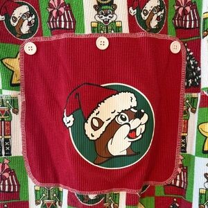 Festive Kids Bucees One Piece Pajama with Santa and Nutcracker Design